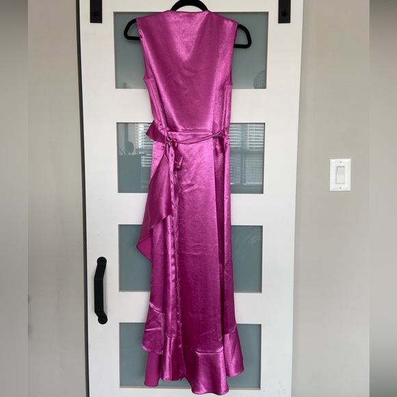 Maje Ripple Fuchsia wrap dress - Picture 11 of 15